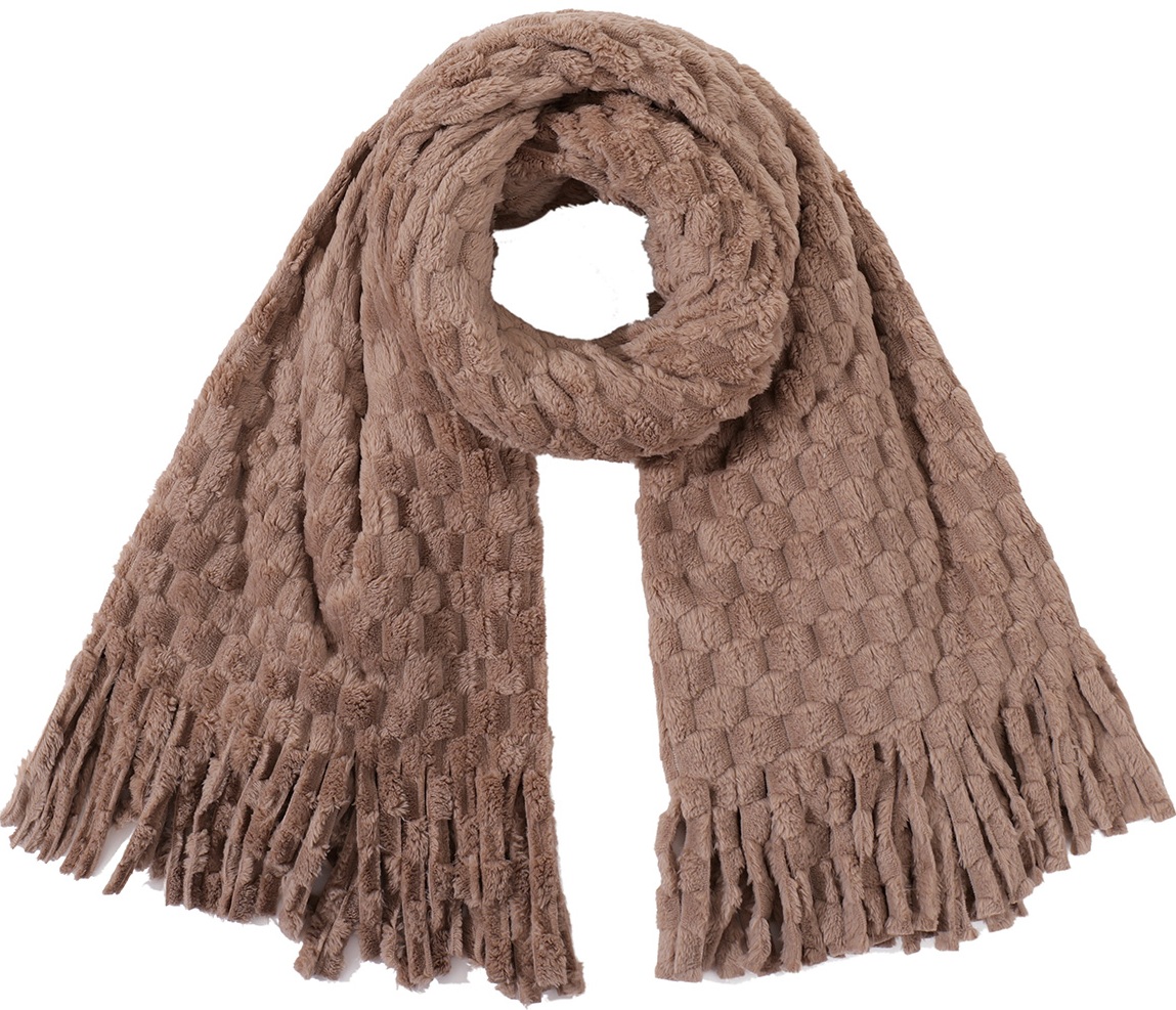 R-D3.1  SCARF1006-001-3 Soft Winter Scarf 180x60cm Brown R-D3.1  SCARF1006-001-3 Soft Winter Scarf 180x60cm Brown