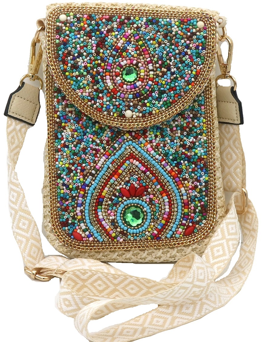 T-F7.2 BAG1123-001-2 Shoulder Bag Beads 20x15cm