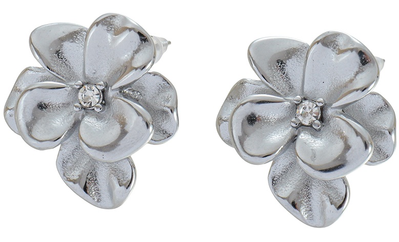 G-D18.2 E2616-163S S. Steel Earrings 2.5cm Flower