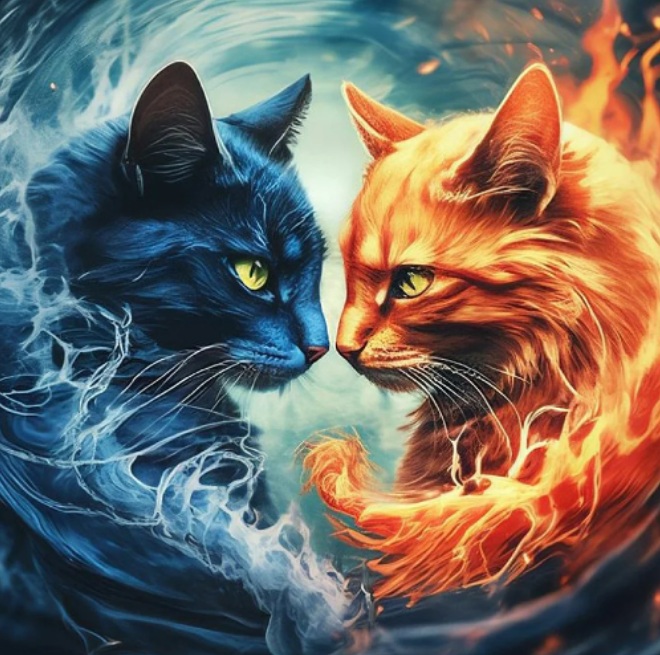 R-K6.2 DP2545023 Diamond Painting Canvas 40x30cm - Painting 35x25cm Cats