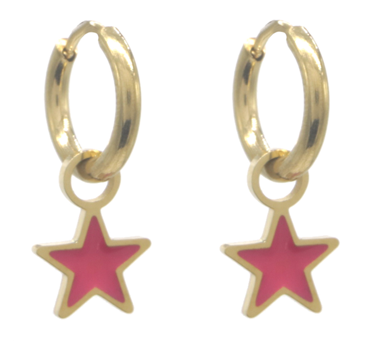 K3-RBE002 S. Steel Earrings Star