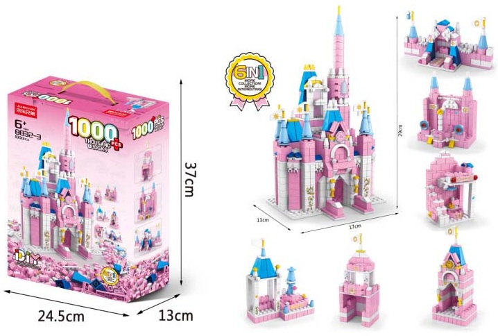 Z-E1.4 TOY8832-3 Building Blocks Set Castle  - 1000pcs