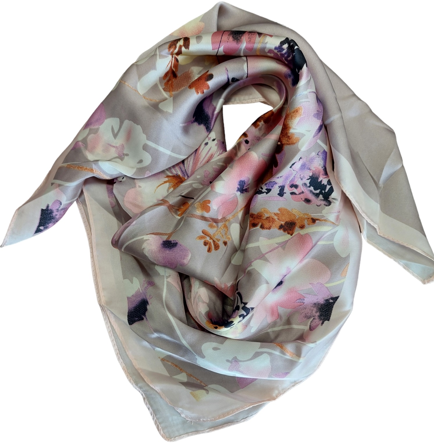 X-I8.2 SCARF815-001-10 Silk Look Scarf 70x70cm