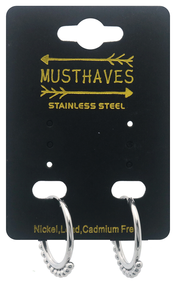 H-B20.5 E074-036S S. Steel Earrings 2.2cm