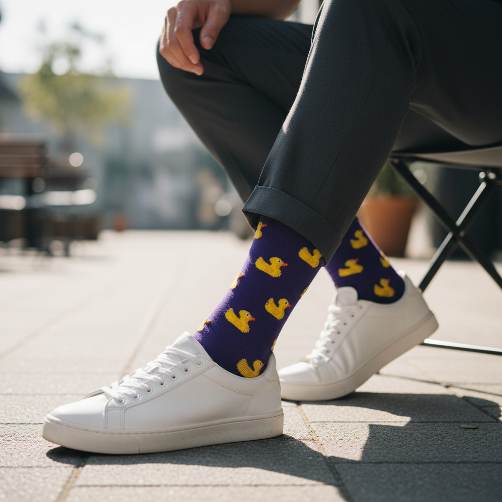 S-K3.3 SOCKS2607-011 Pair of Socks Size 38-45 Ducks