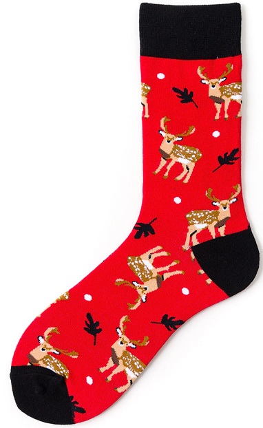 S-G2.3 SOCKS2246-056-5 Pair of Socks Size 38-45 Deer