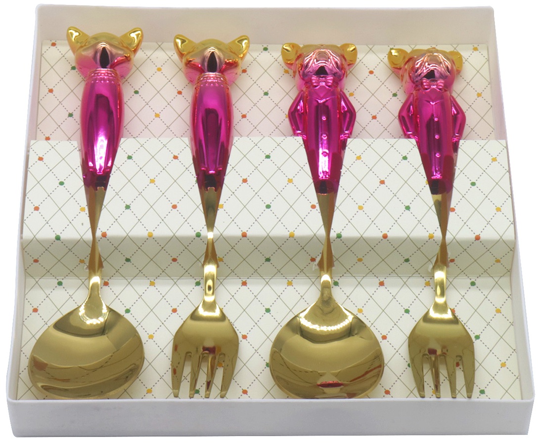 R-B6.1 DC1052-005 Cutlery Set Dogs 18x18x2.5cm