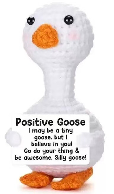 R-O8.1  T2405-465 Knitted Positive Friends - Goose 11cm