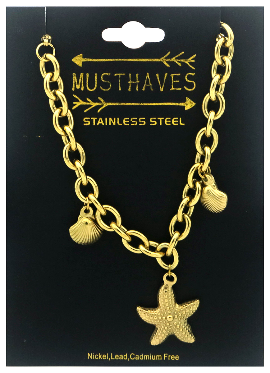 F-A18.3 B2503-041G S. Steel Bracelet Charms