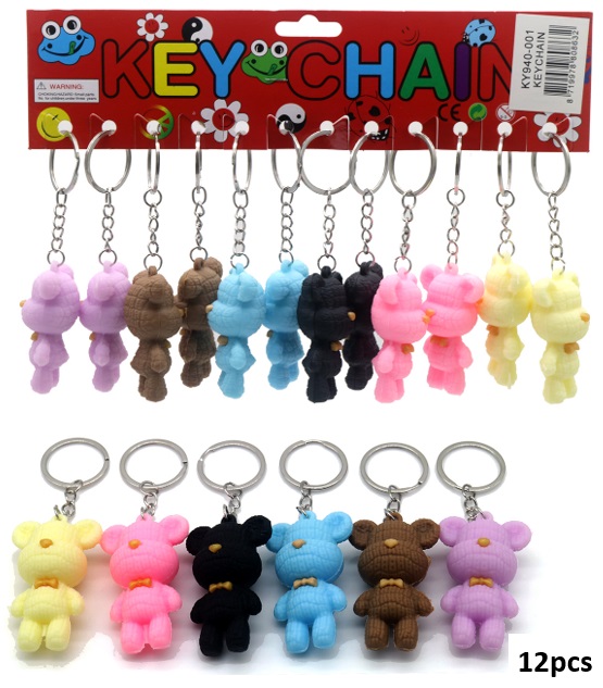 F-D12.1 KY940-001 Keychains Bear 5.5cm - 12pcs