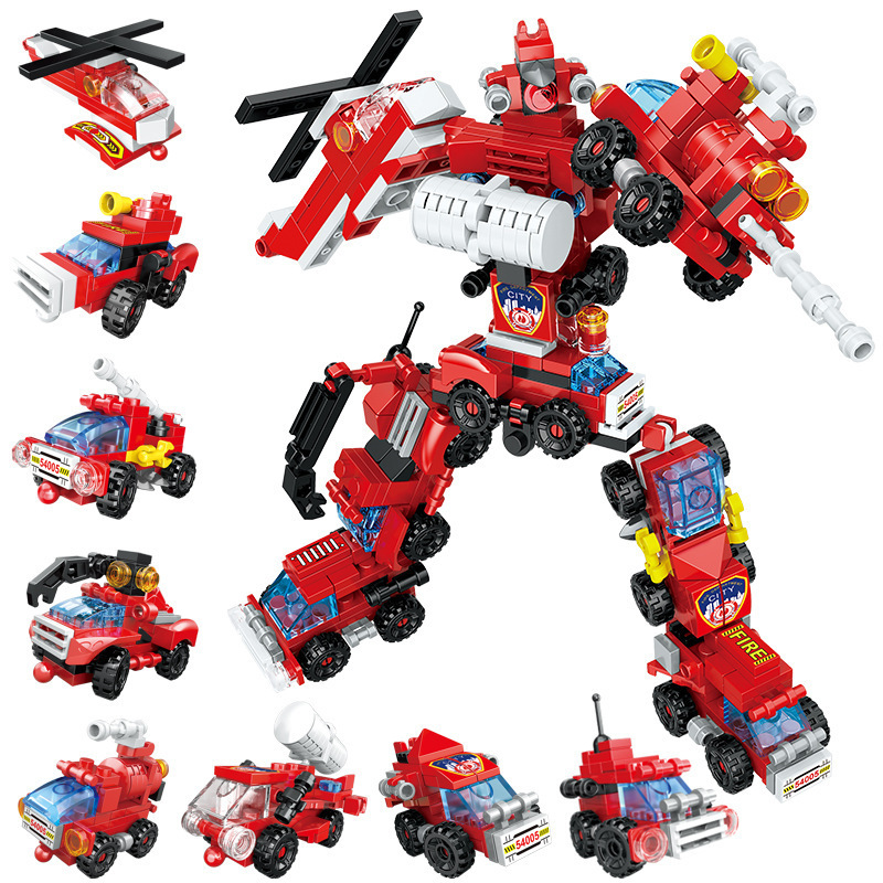 Y-D3.1 TOY2581-014 Building Block Set Robot 8 in 1 - 8pcs in Display