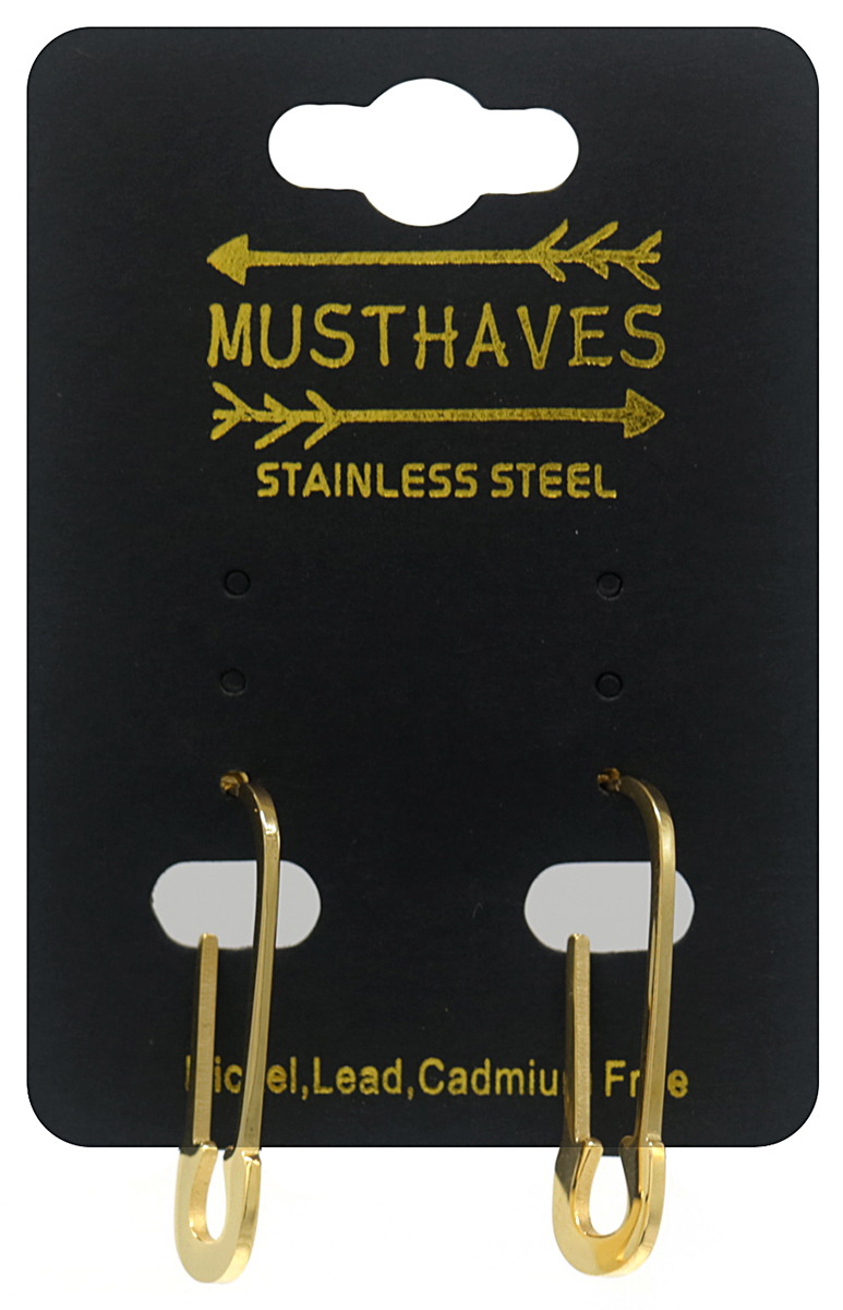 I-E21.2 E031-023G S. Steel Earrings 3cm