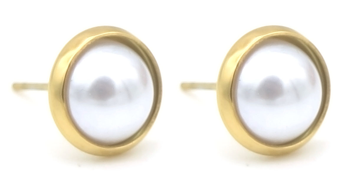 H-C22.2  E103-019G S. Steel Stud 10mm Pearl