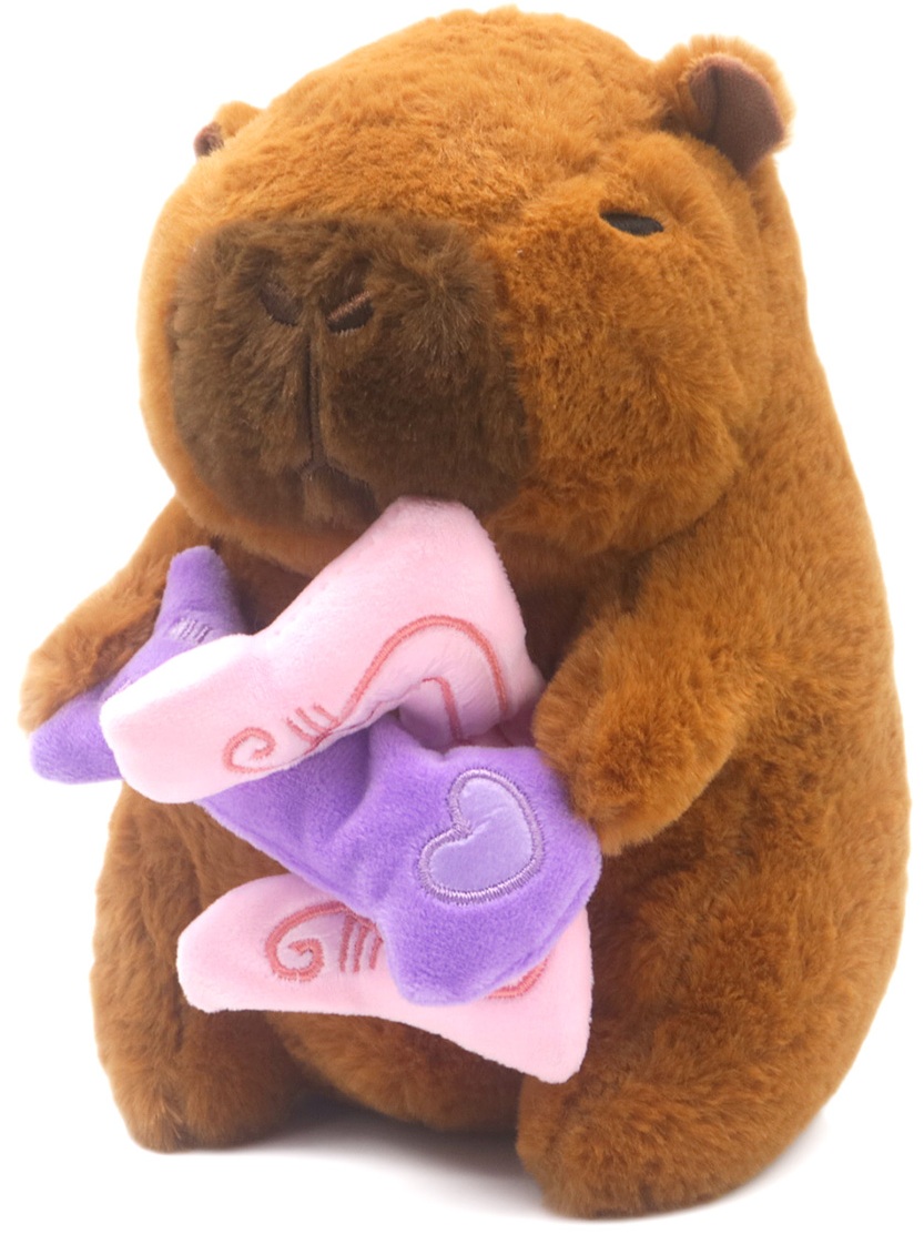 Z-A3.3 TOY939-015 Plush Capybara 22cm - Mixed Designs - 1pc