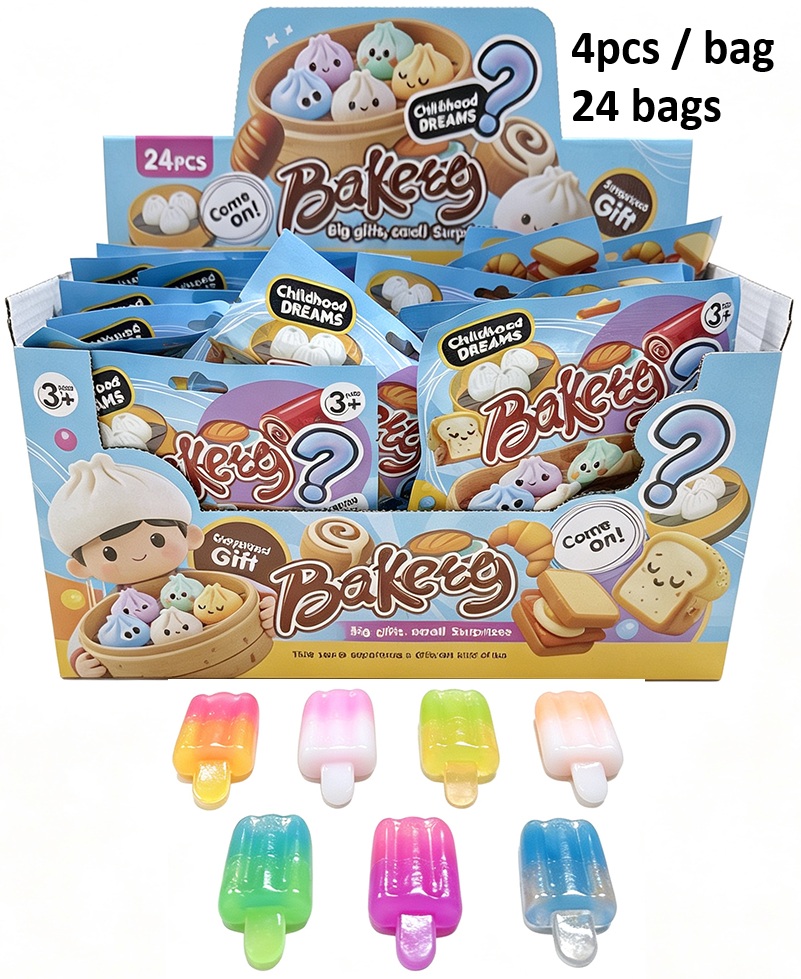 Z-C5.5  TOY2610-120 Mystery Squishy Bag 4pcs per bag - 24 bags