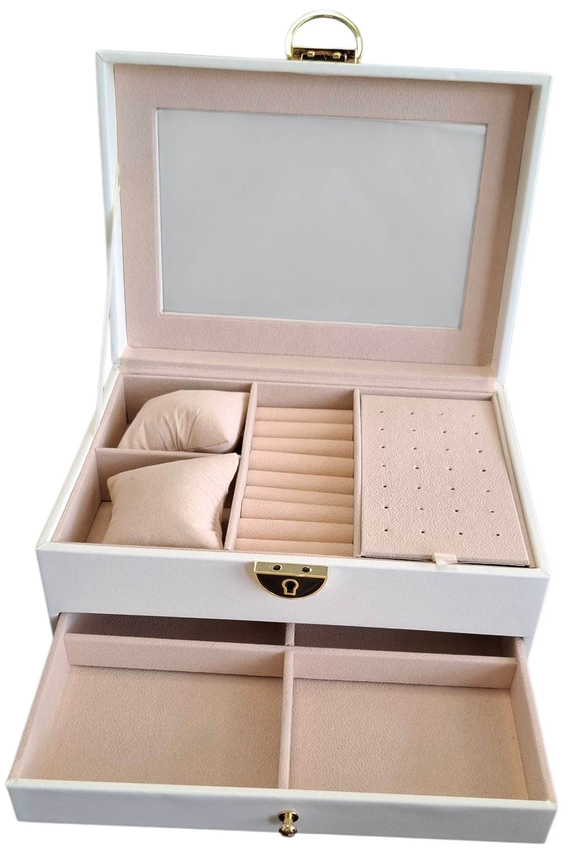 L-F6.1 PK933-005 Luxury Jewelry Box 24.5x17.5x11cm White