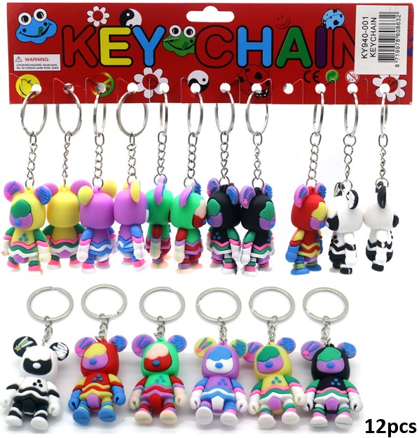 F-C14.2 KY940-001 Keychains Bear 5.5cm - 12pcs