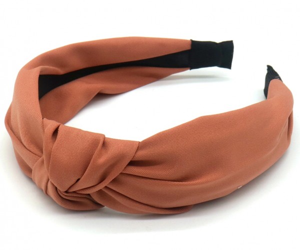 F-E13.1 H063-003 Headband Knot 3cm Brown
