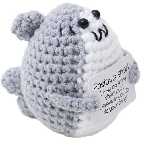 R-N8.1 T2405-493 Knitted Positive Friends - Shark 8cm