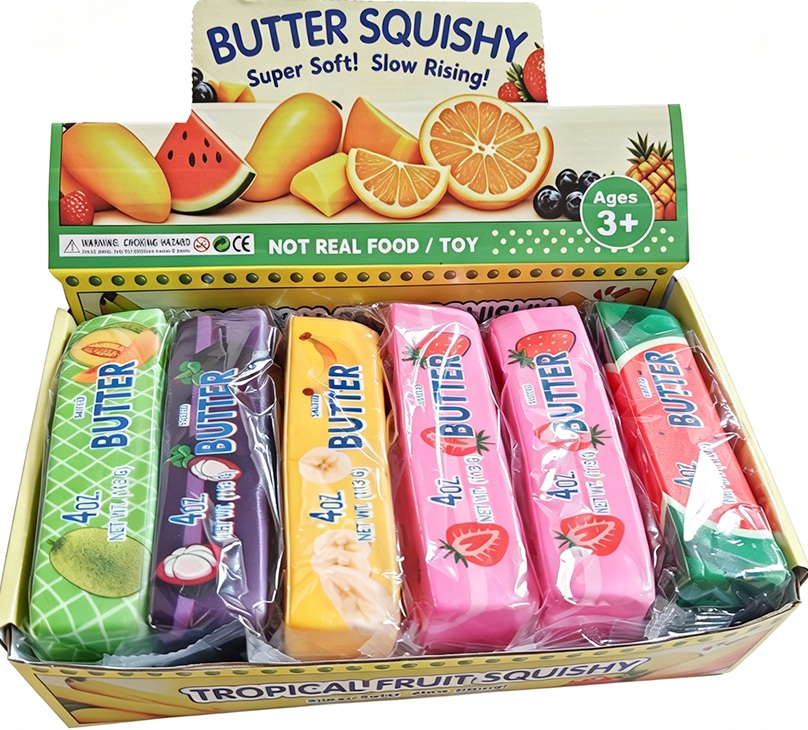 Q-A3.2 TOY2619-110 Slow Rising Squishy Butter 13CM Fruits - 12PCS