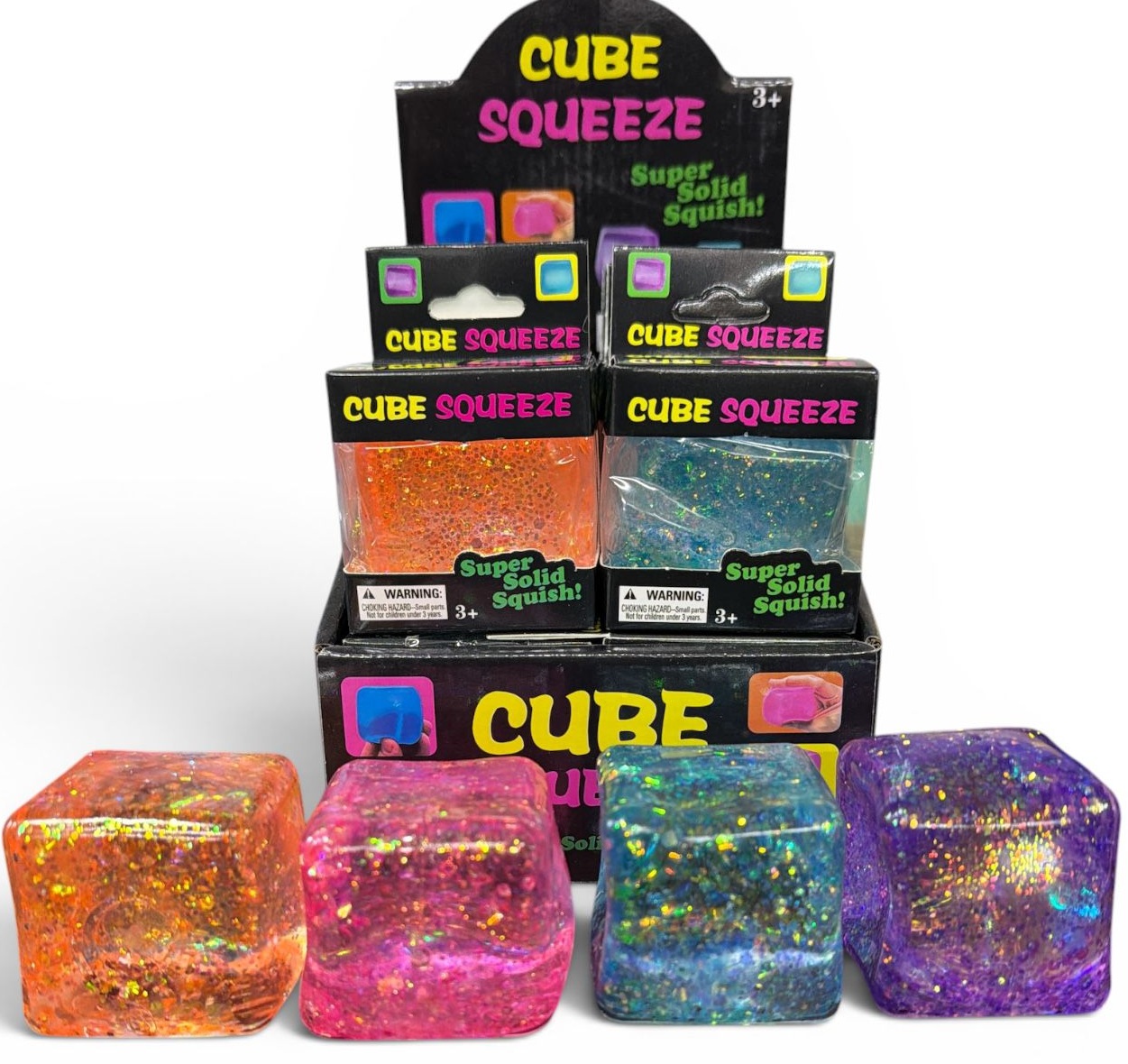 R-M3.1 Squishy Glitter Cube - 12pcs