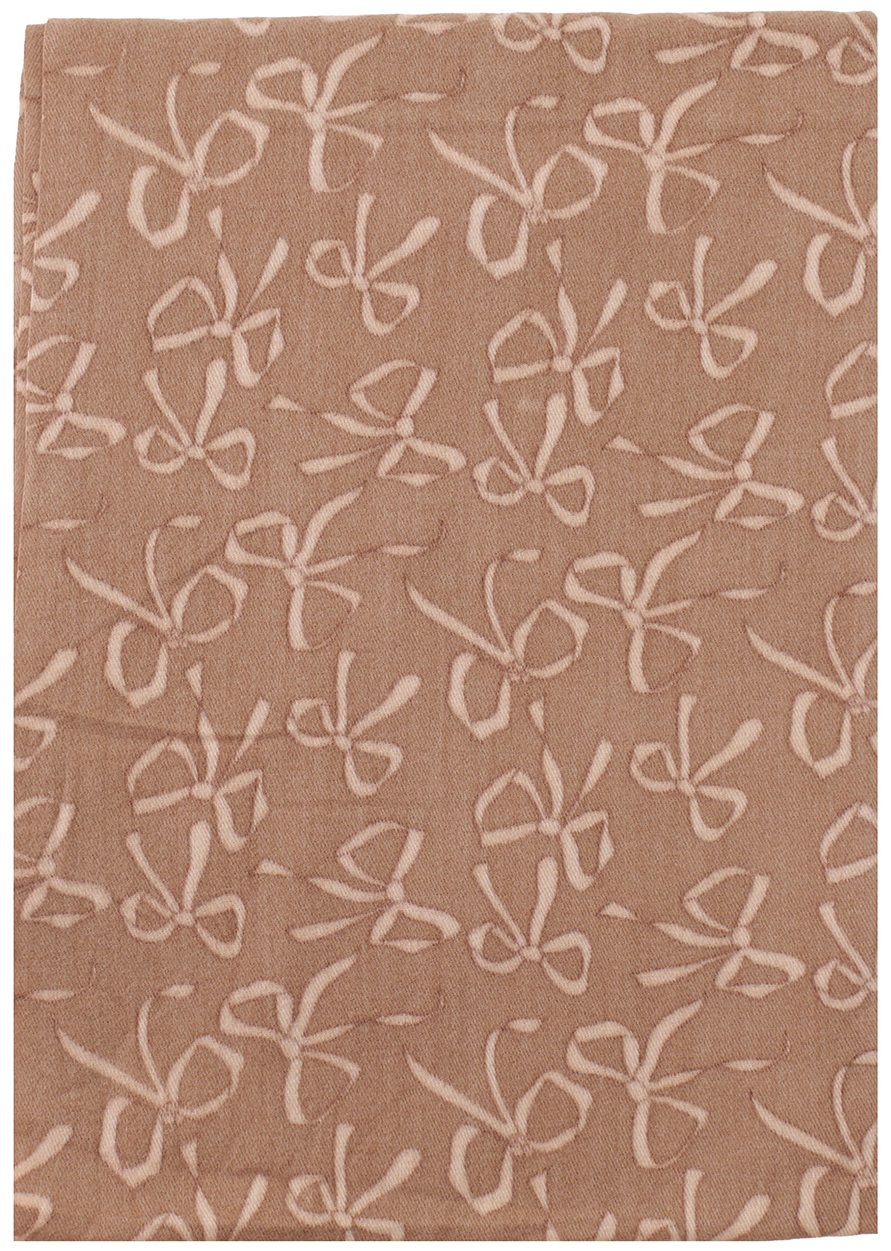 Q-P7.1 SCARF405-658-1 Soft Scarf Bows 180x70cm Brown