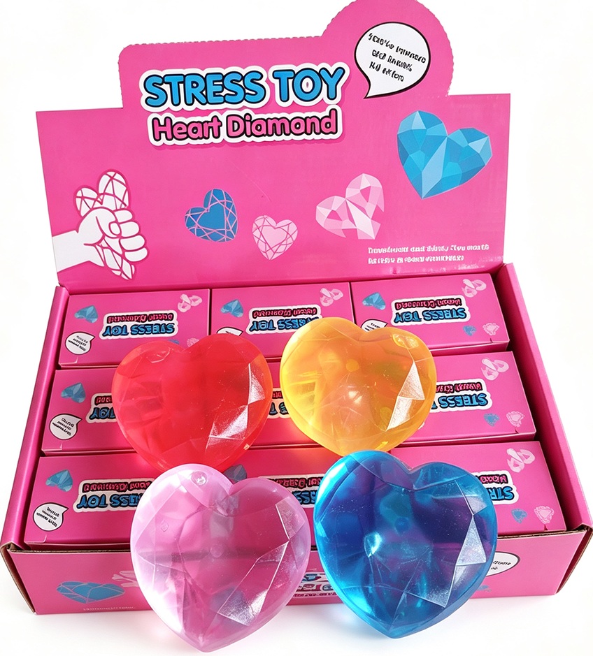 Q-P8.1 TOY2610-262 Sugas Squishy Heart 7cm - 12pcs