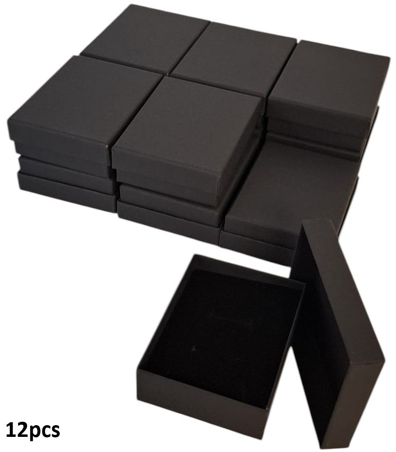 Y-A1.4 PK1032-008 Gift Box 9x7x3cm - Black - 12pcs