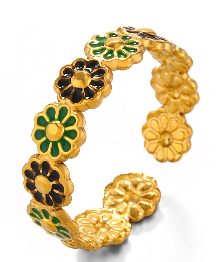 G-A6.1 R074-001 S. Steel Ring Adustable Flowers