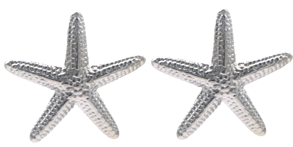 C-E7.5 E2567-029S S. Steel Earrings Starfish 3cm