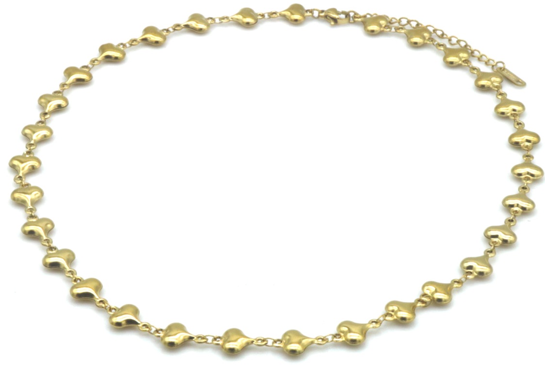 I-E9.1 N1033-004G S. Steel Necklace Hearts 40-45cm
