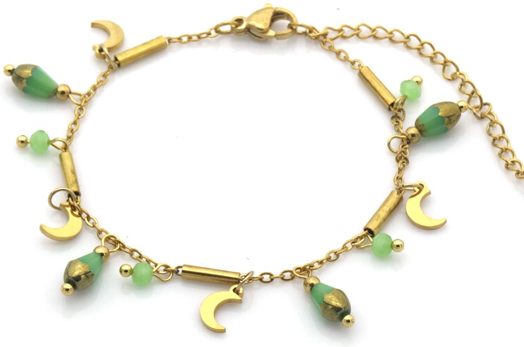 A-D18.4 B2457-010G S. Steel Bracelet Charms