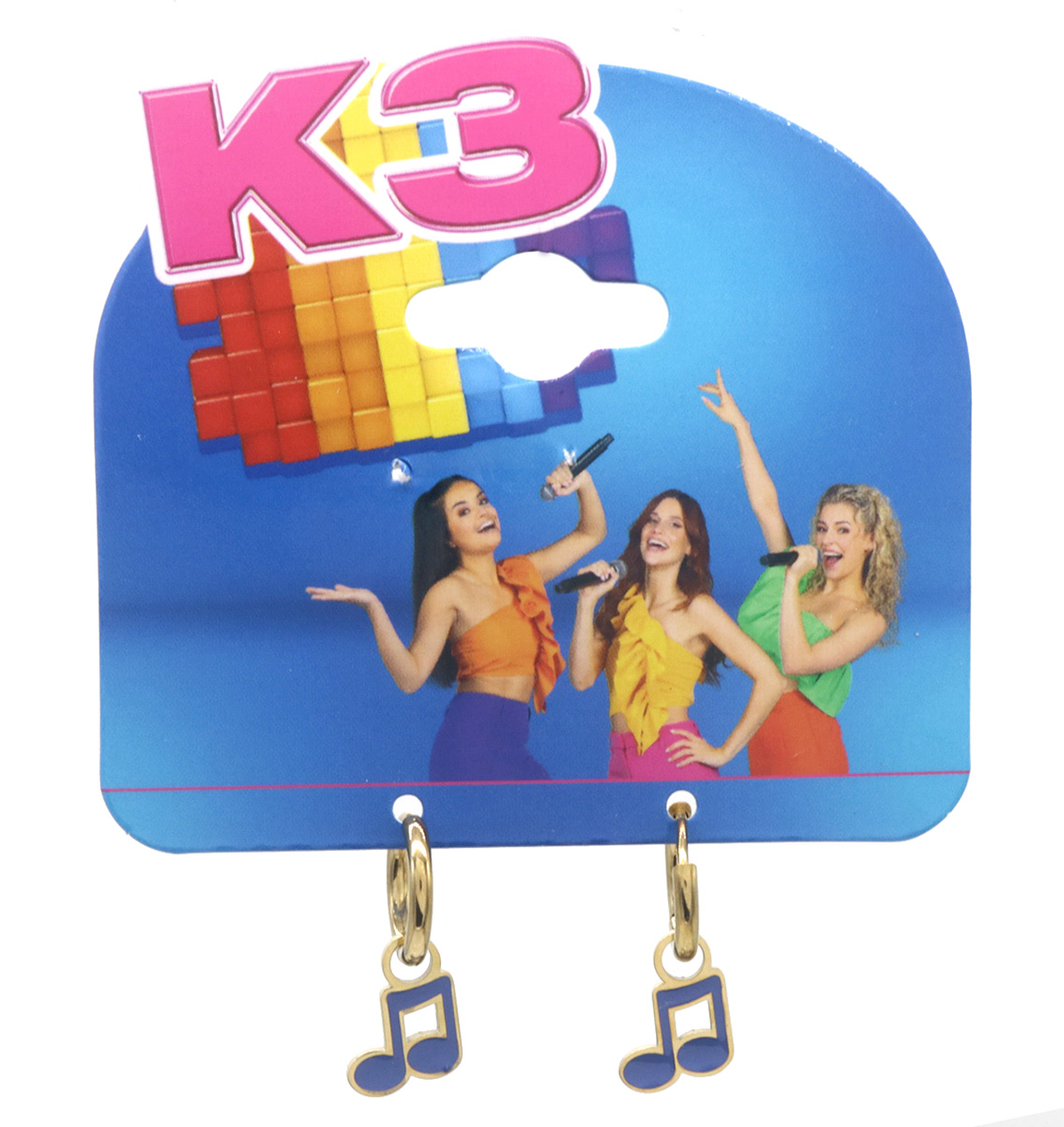 K3-RBE004 S. Steel Earrings Music