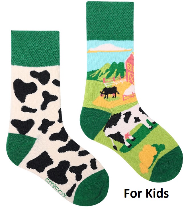 S-H3.2 SOCK2461-001 Socks Size 33-38 Cow For Kids S-H3.2 SOCK2461-001 Socks Size 33-38 Cow For Kids