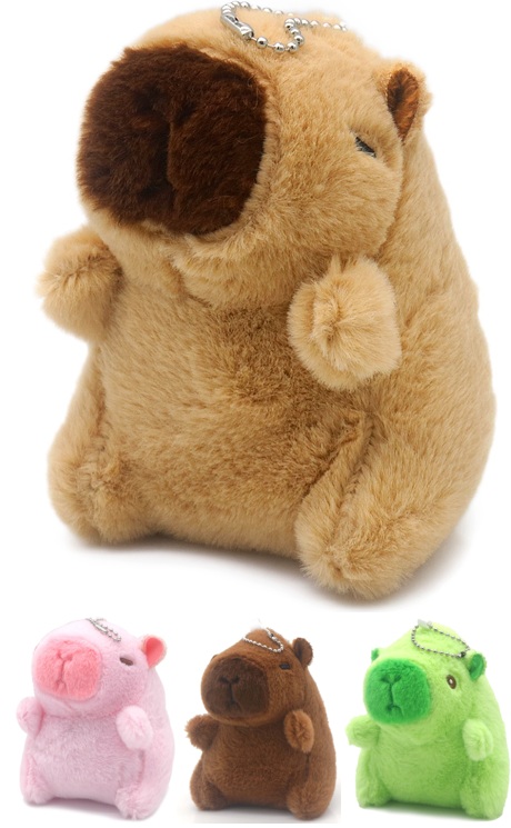 T-E4.1 KY2521-001 Keychain Capybara 11cm - Mixed Colors - 1pc