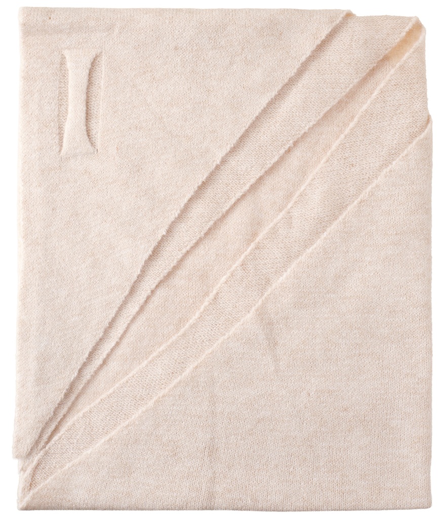 Q-H8.2  SCARF1008-003-4 Triangle Scarf Wool-Viscose 180x75cm Beige