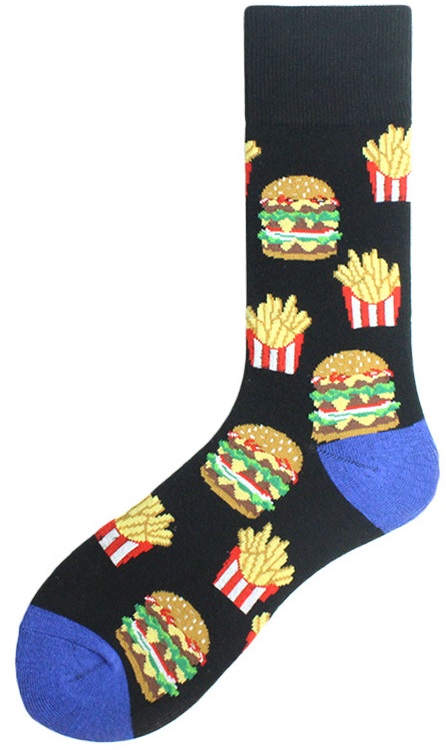 S-G1.3 SOCKS2246-073-5 Pair of Socks Size 38-45 Hamburgers-Fries S-G1.3 SOCKS2246-073-5 Pair of Socks Size 38-45 Hamburgers-Fries