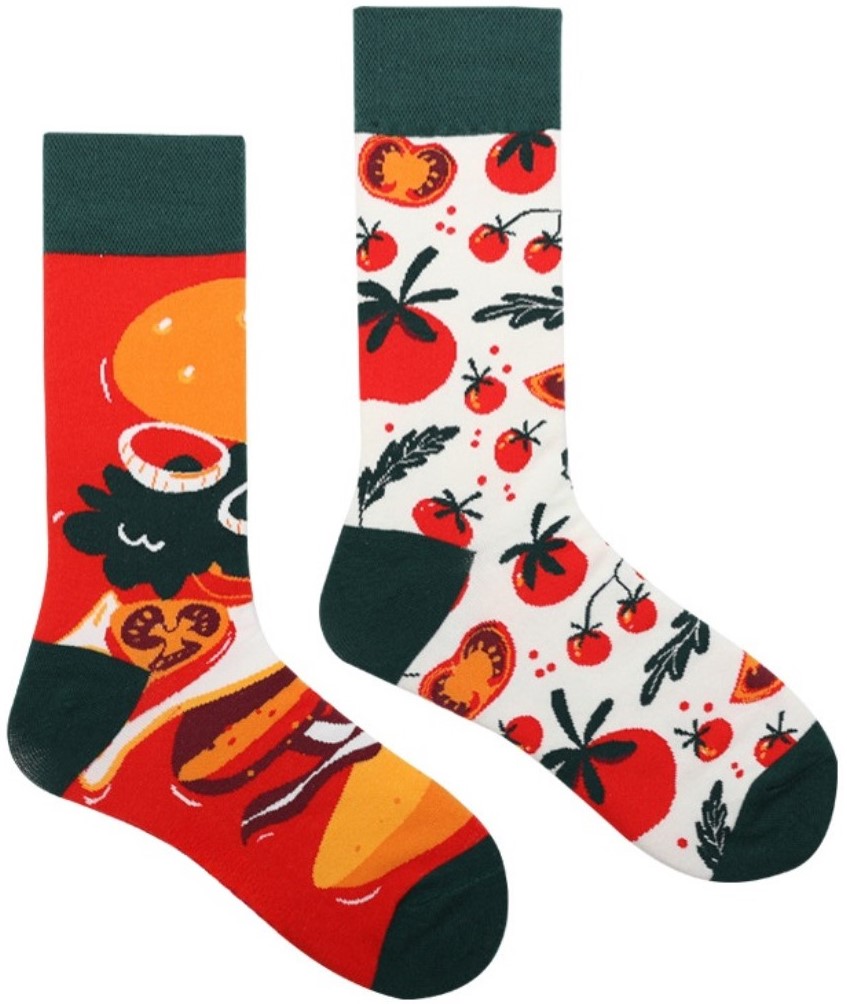 S-H6.3 SOCK2368-033 Pair of Socks Size 38-45 Tomatoes