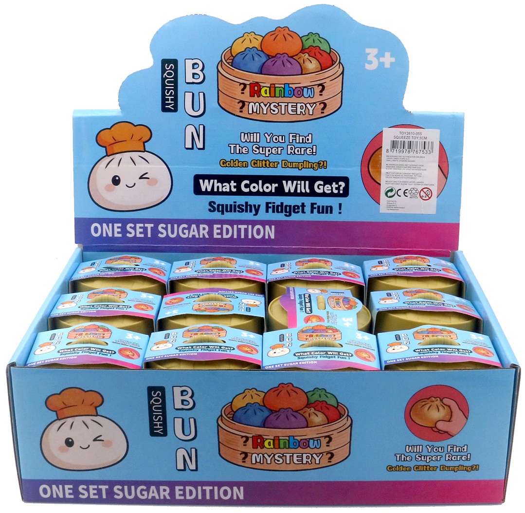 Q-A7.1 TIY2610-055 Squishy Dumpling 5cm Glitter - 24pcs
