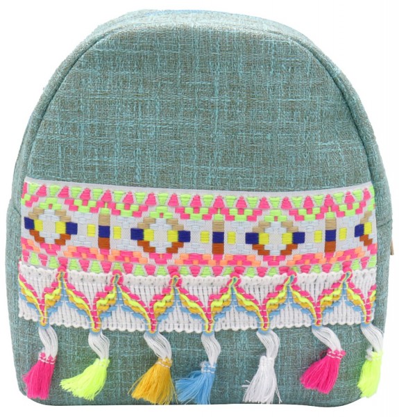 K-D7.1 BAG606-003A Bohemian Backpack Blue 24x22x5cm