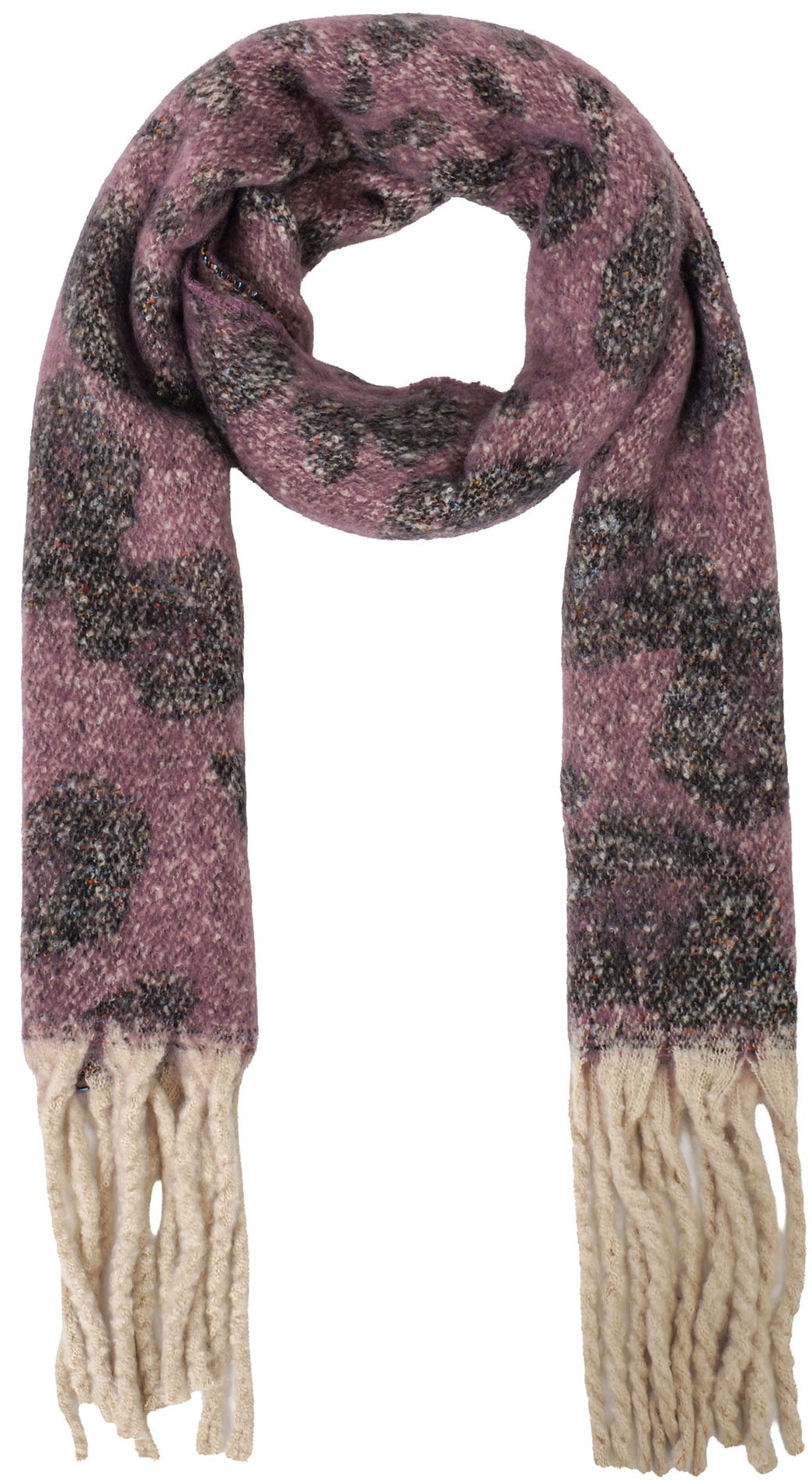 Z-C4.2 SCARF1007-051-7 Winter Scarf Leopard 190x40cm