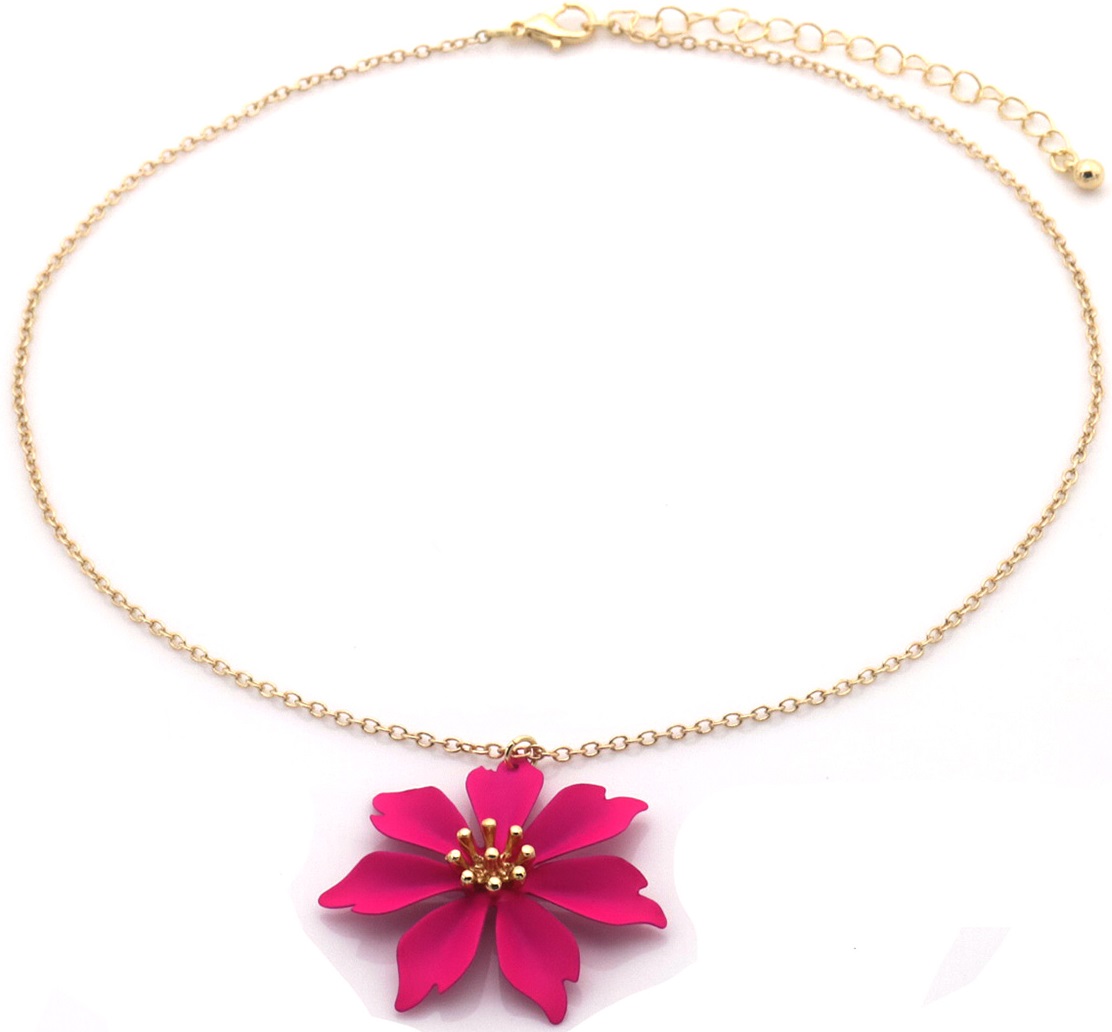 J-F4.2 N2522-003 Statement Necklace Flower
