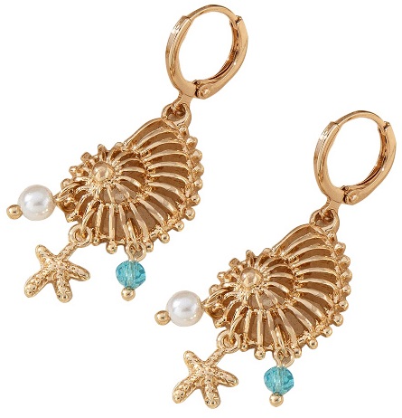 F-A4.3 E2522-114 Fashion Earrings Shell 4x1.2cm