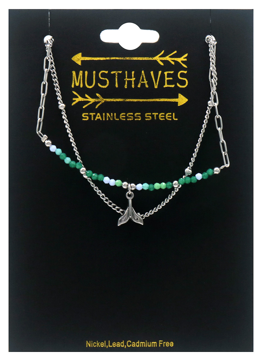 B-C18.4 B1036-006S S. Steel Bracelet Whale Tale 16-21cm