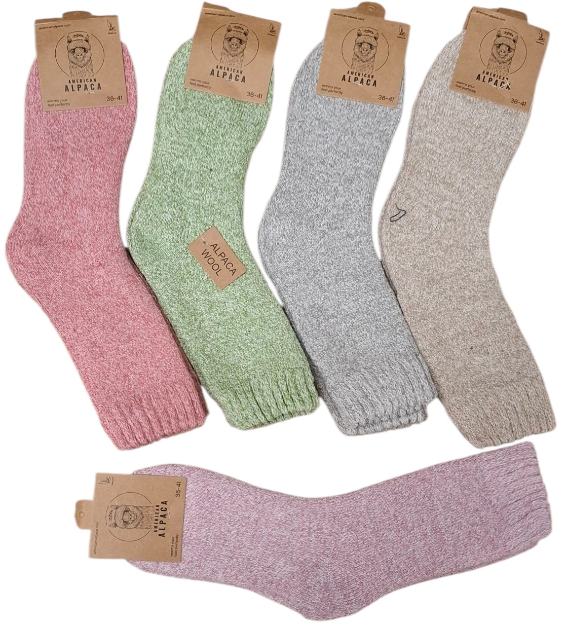 L-B4.1 EP25-8301 Pair of Woolen Socks Size 36-41 - Mixed Colors - 1pc