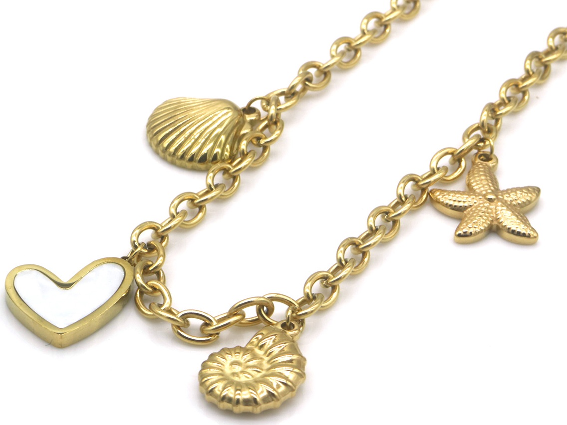 F-B23.2 N2503-046G S. Steel Necklace Charms 40-45cm