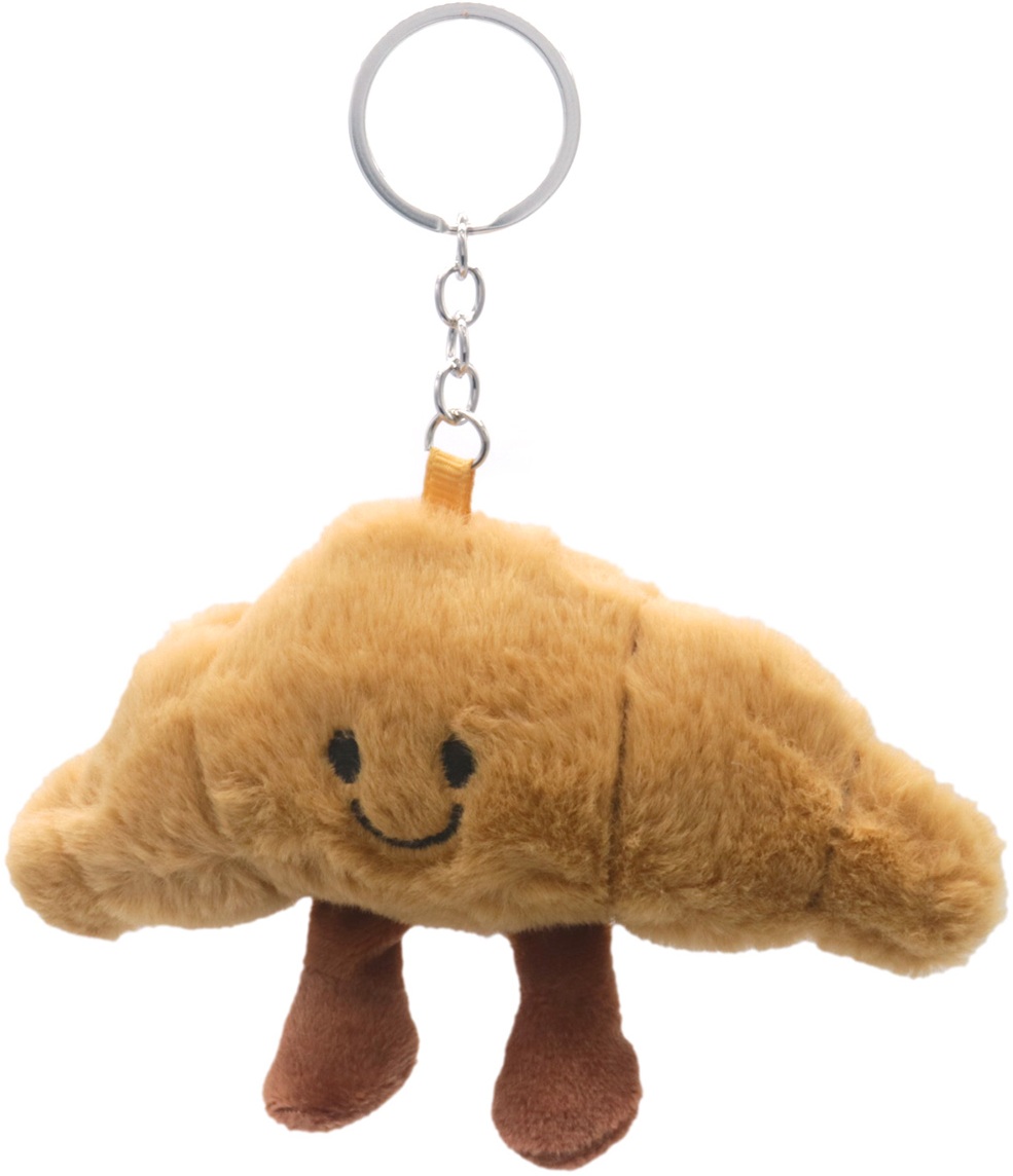 T-C7.1 KEY1043-001 Plush Keychain Croissant 14cm