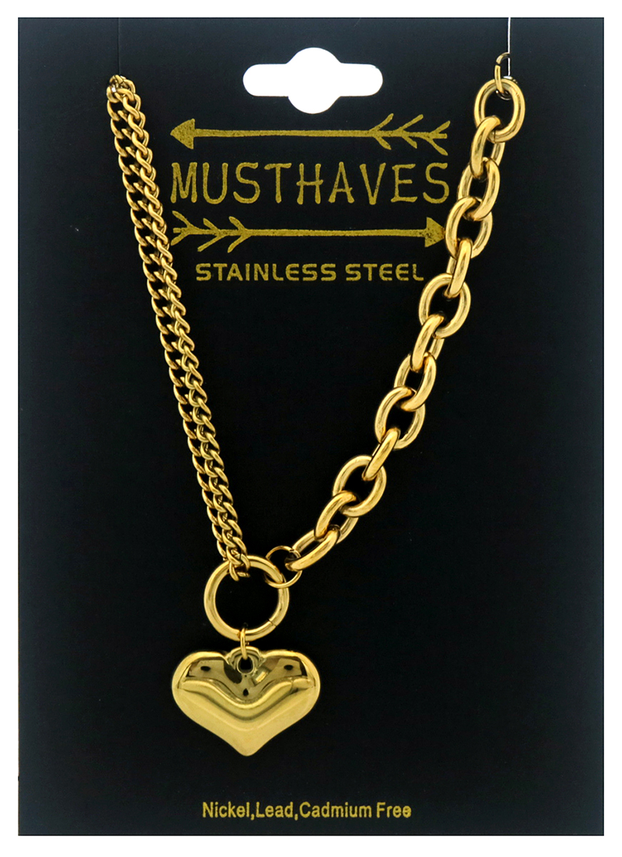 H-C4.1 B074-063G S. Stee Bracelet Heart