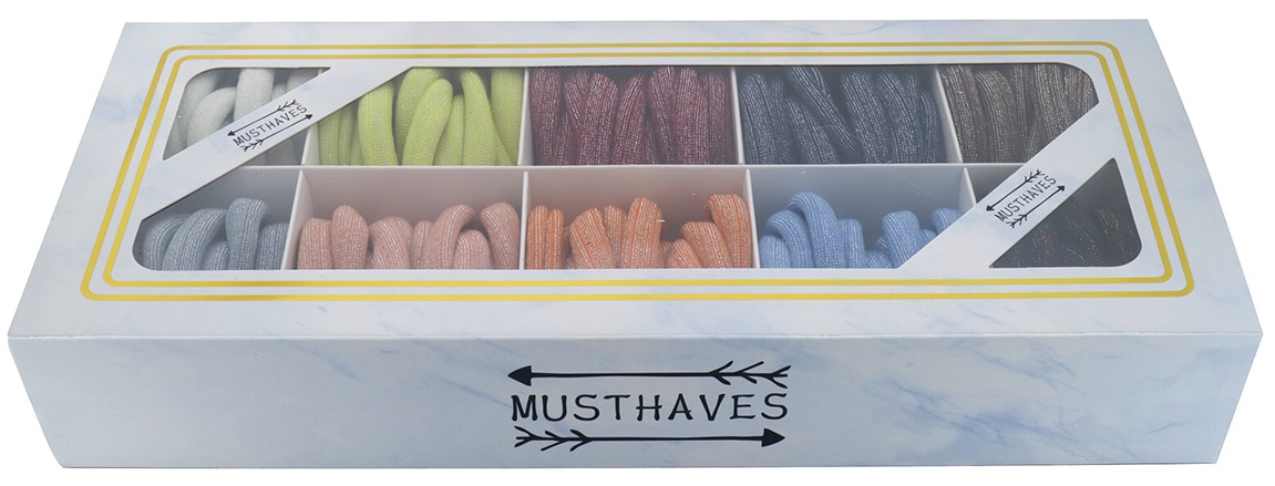 T-H7.2  H922-002-3 Elastics Glitters Mixed in Box - 100pcs