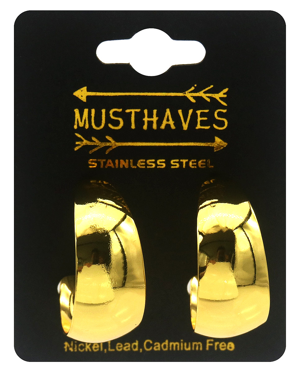 D-E25.1 E2616-032G S. Steel Earrings 30mm